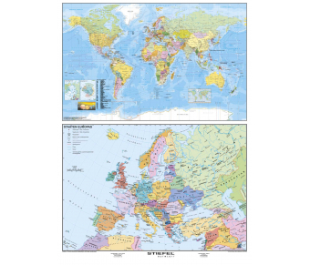 2er Karte Welt / Europa