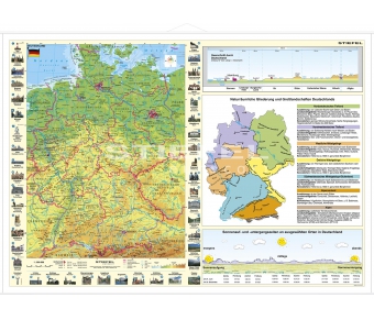 Deutschland/ naturräumliche Gliederung und Großlandschaften physisch