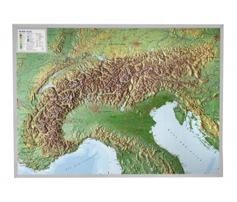 3D-Reliefkarte Alpen