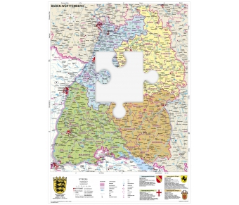 Baden Württemberg XXL-Puzzle magnetisch