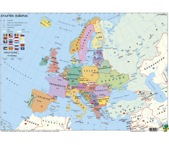 DUO Schreibunterlage Kindereuropakarte / Staaten Europas