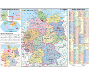 DUO Schreibunterlage Deutschland physisch / politisch mit Basiswissen