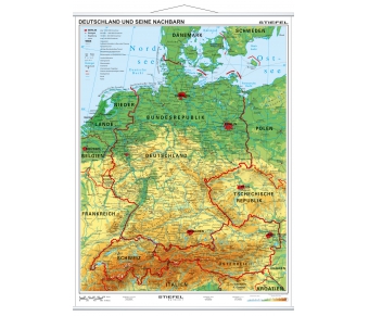 Deutschland und seine Nachbarn physisch