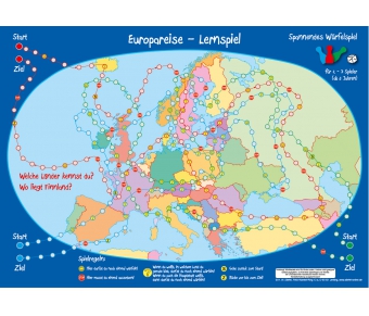 Europareise-Würfelspiel