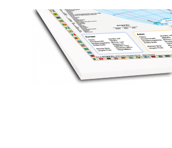 Staaten der Erde auf Hartschaum-Platte