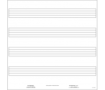 Beschreibbare Tafelfolie Notenlineatur - magnetisch