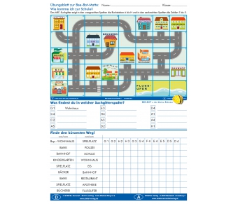 Bee Bot-Matte Wie komme ich zur Schule?