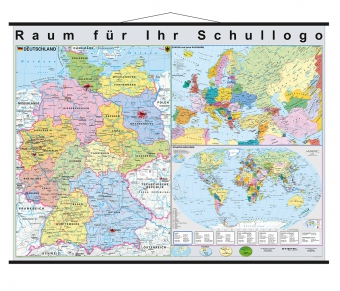 B1-Karte Deutschland, Europa und die Welt"