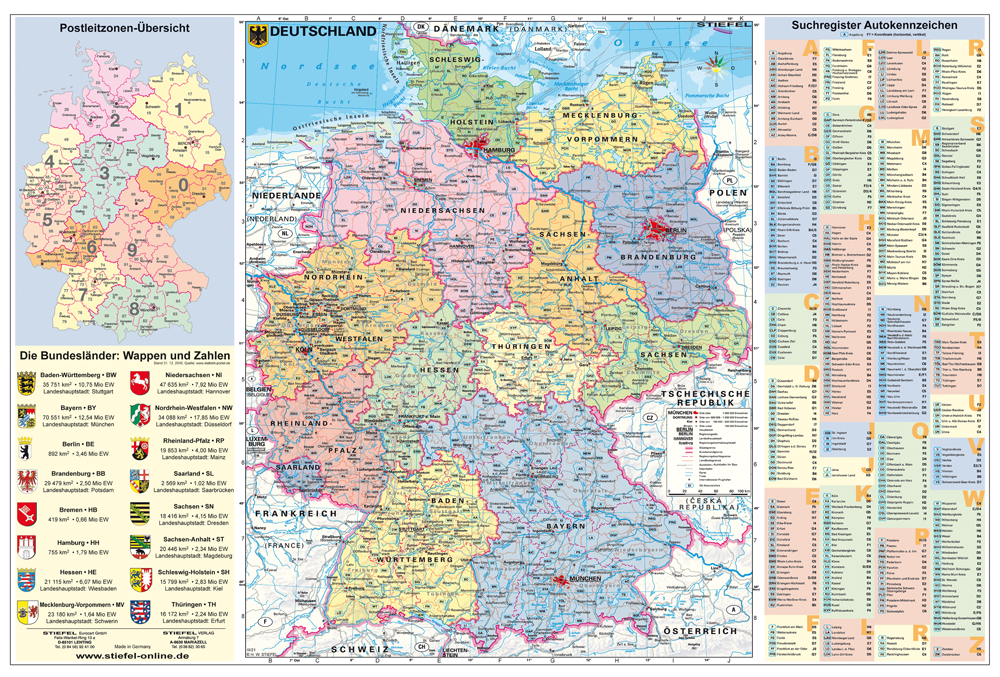 Duo Schreibunterlage Deutschland Und Europa Mit Autokennzeichen Lerndino De