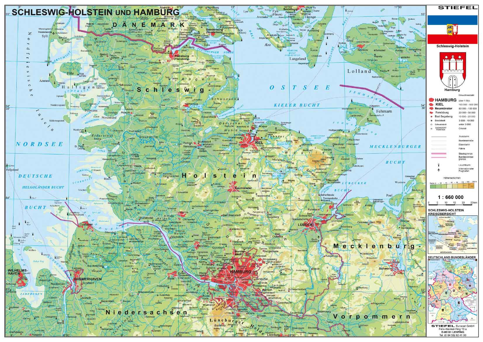 Schleswig holstein карта