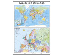 B1-Karte 2er Karte Welt / Europa