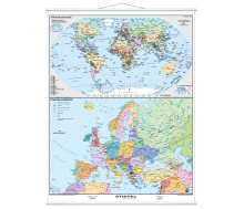 Die Welt und Europa - politisch (Zweierkarte)