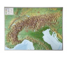 3D-Reliefkarte Alpen