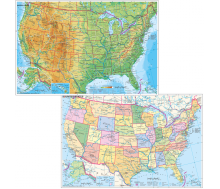 DUO Schreibunterlage USA physisch / USA politisch