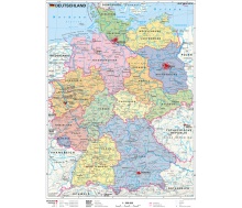 Handkarte Deutschland politisch - 25 Stück