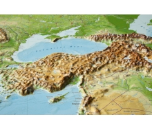 3D-Reliefkarte Europa