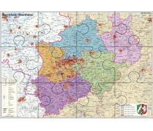 Nordrhein-Westfalen politisch XXL-Puzzle magnetisch