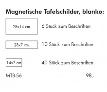 Magnetische Tafelschilder
