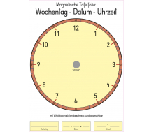 Magnetfolie "Wochentag, Datum, Uhrzeit"