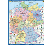 Deutschland politisch Stoffkarte