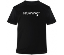 T-Shirt schwarz Promodoro Aufdruck Norway Norwegen
