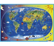 Die Welt / Kinderweltkarte mit Musik-CD