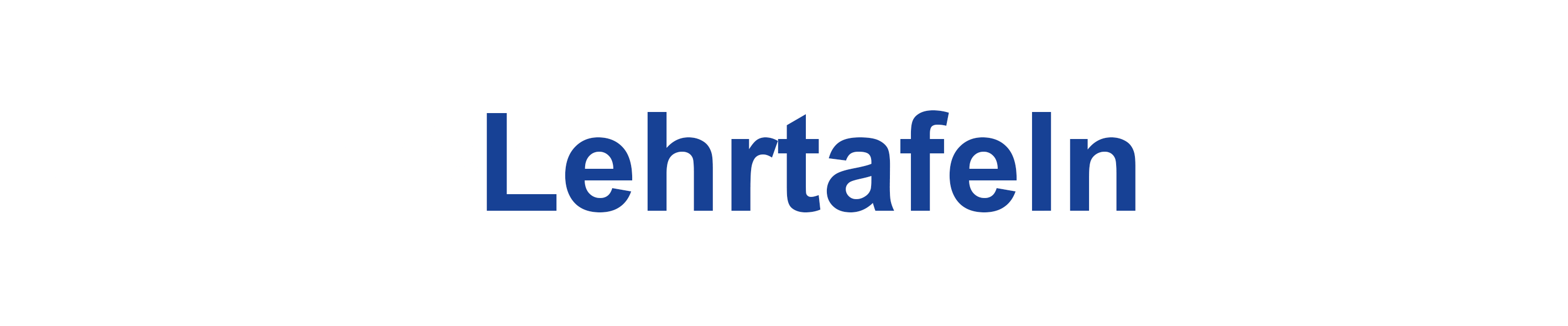Lehrtafeln